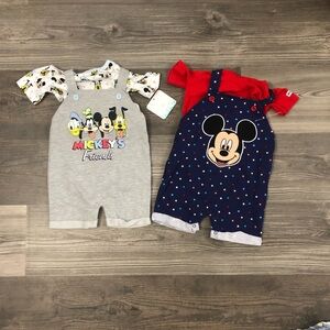 Mickey Mouse Baby Romper Short Set 18M Bundle New‎